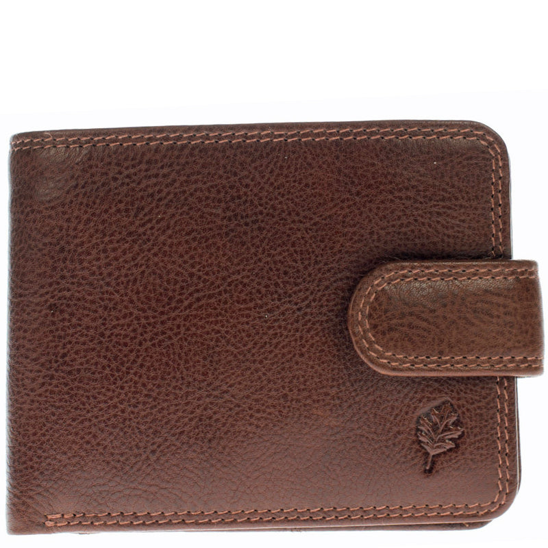 (a4) Golunski Tan Leather Coin Section Credit Card Notecase