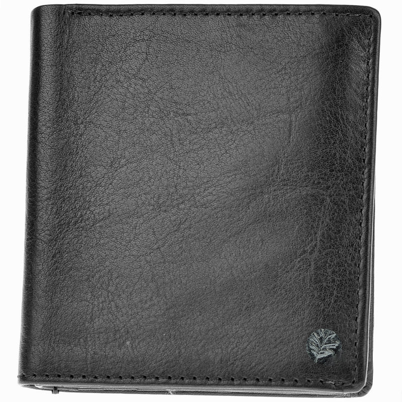 (a4) Golunski Black Leather Coin Section Credit Card Notecase