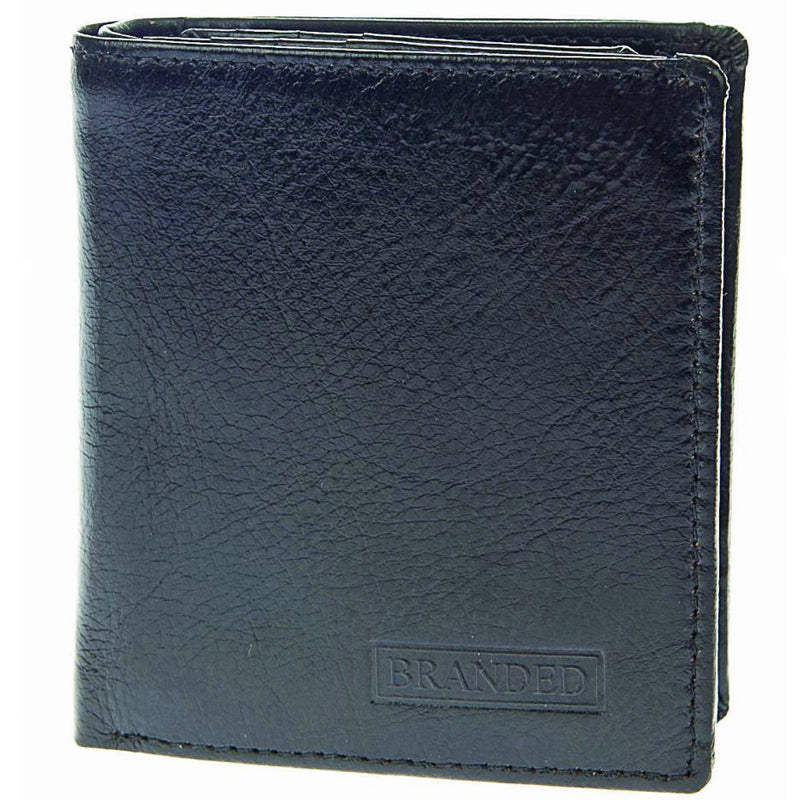 (a4) Golunski Black Leather Coin Section Credit Card Notecase