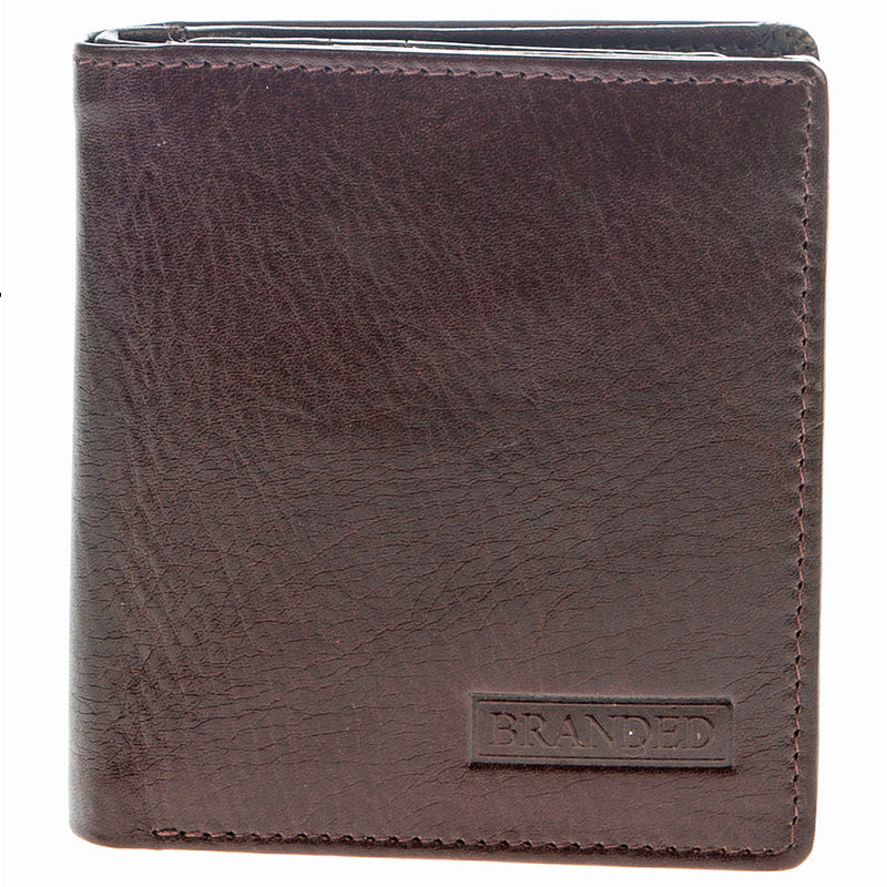 (a4) Golunski Brown Leather Coin Section Credit Card Notecase