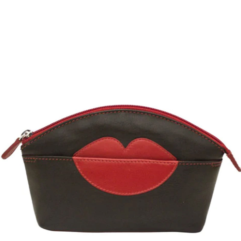 (a) Bag Heaven Make Up Cosmetic Bag Leather Black