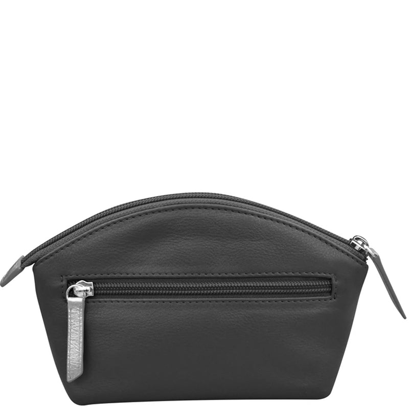 (a) Bag Heaven Make Up Cosmetic Bag Leather Black