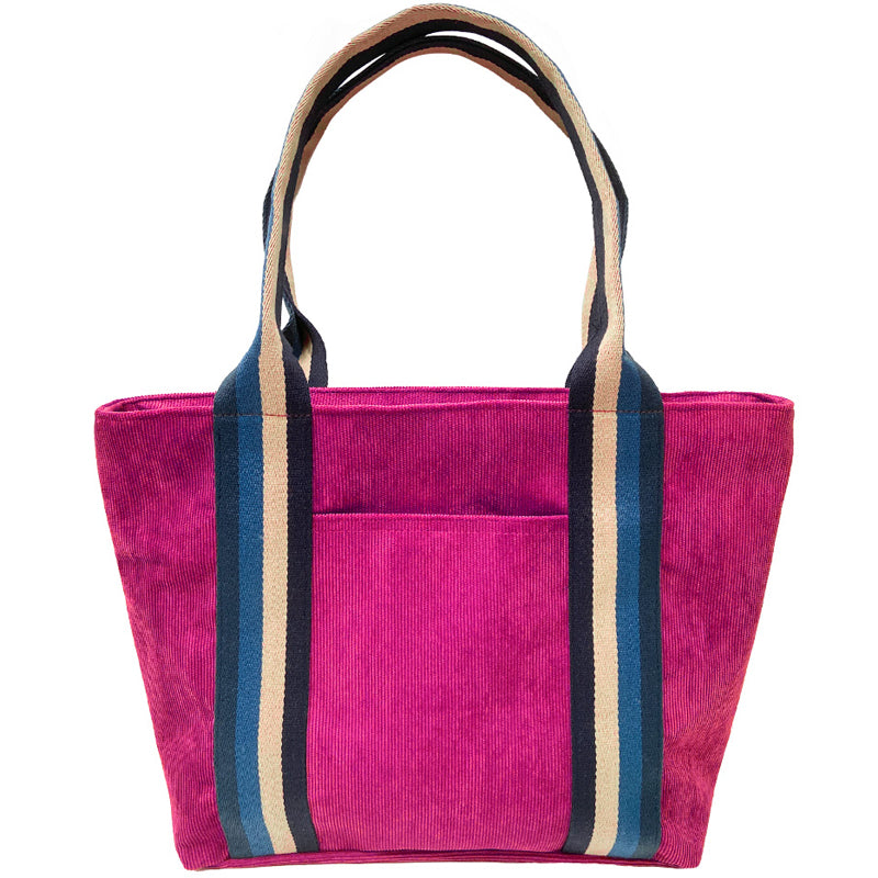 Lua (a1)  Pink Cotton Corduroy Shopper Tote Bag Shoulder Bag