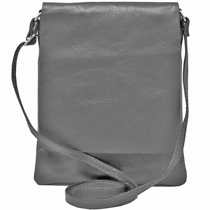 (b2) Your Bag Heaven Dark Grey Leather Crossbody Shoulder Bag