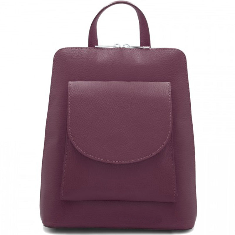 (a3) Your Bag Heaven Burgundy Leather Backpack Crossbody Shoulder Bag