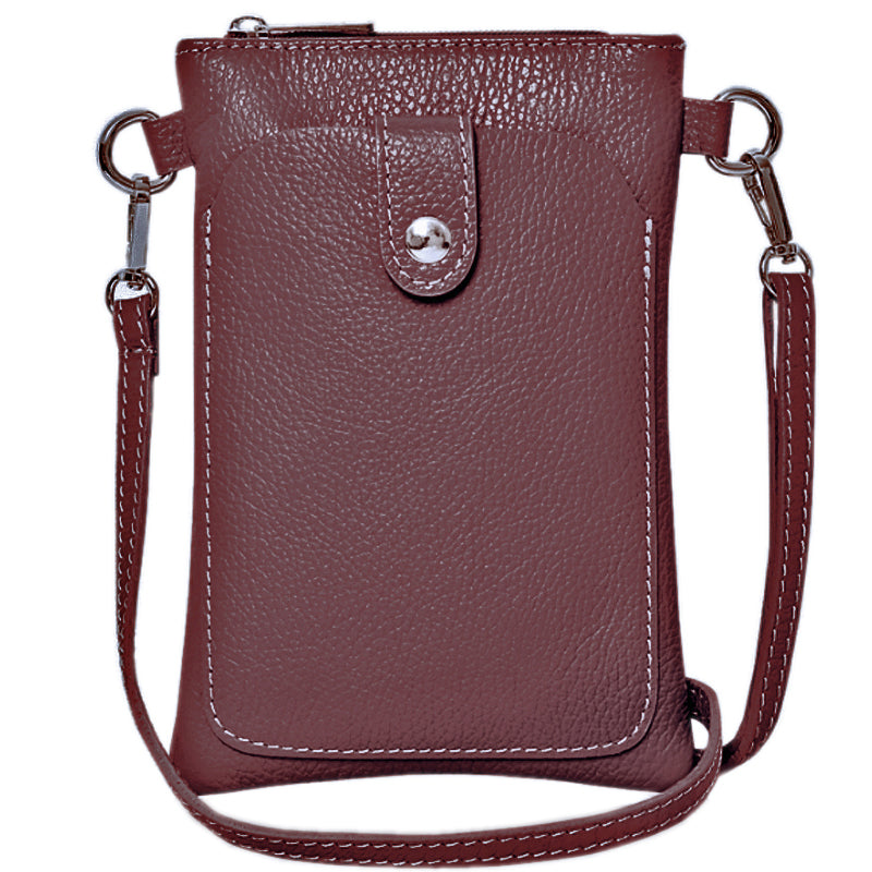 (a51) Your Bag Heaven Burgundy Leather Crossbody Shoulder Bag