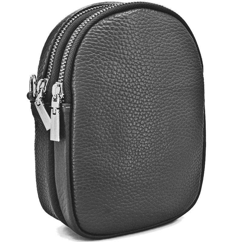(b2) Your Bag Heaven Black Leather Crossbody Shoulder Bag