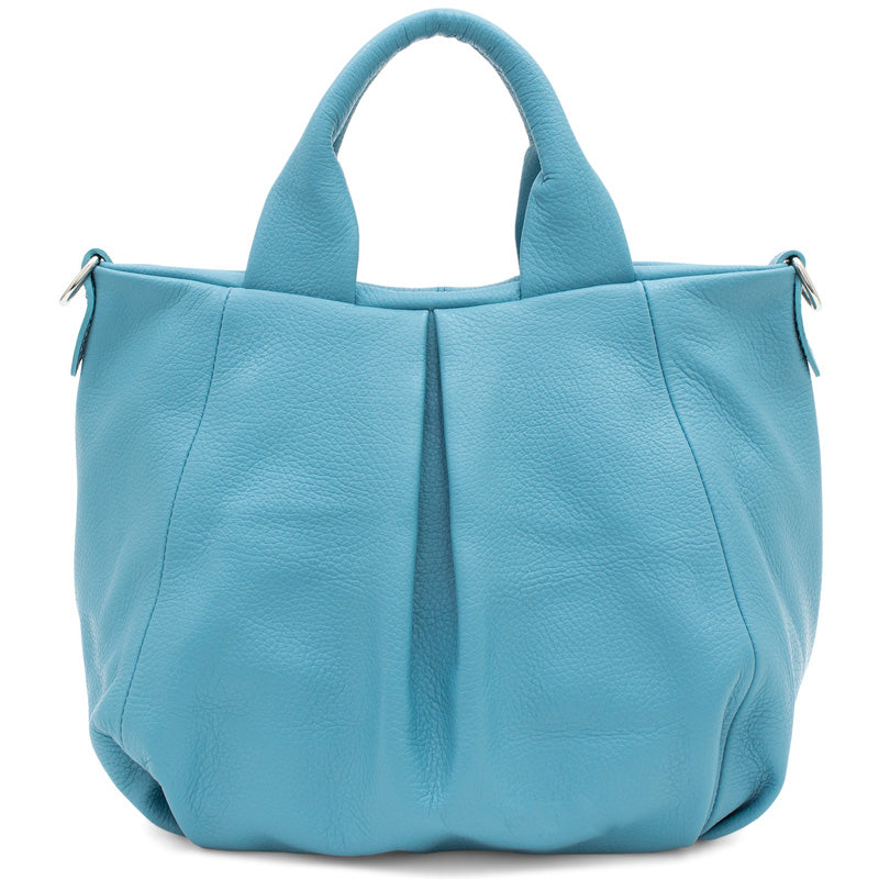 (a) Your Bag Heaven  Turquoise Leather Crossbody Shoulder Grab Bag