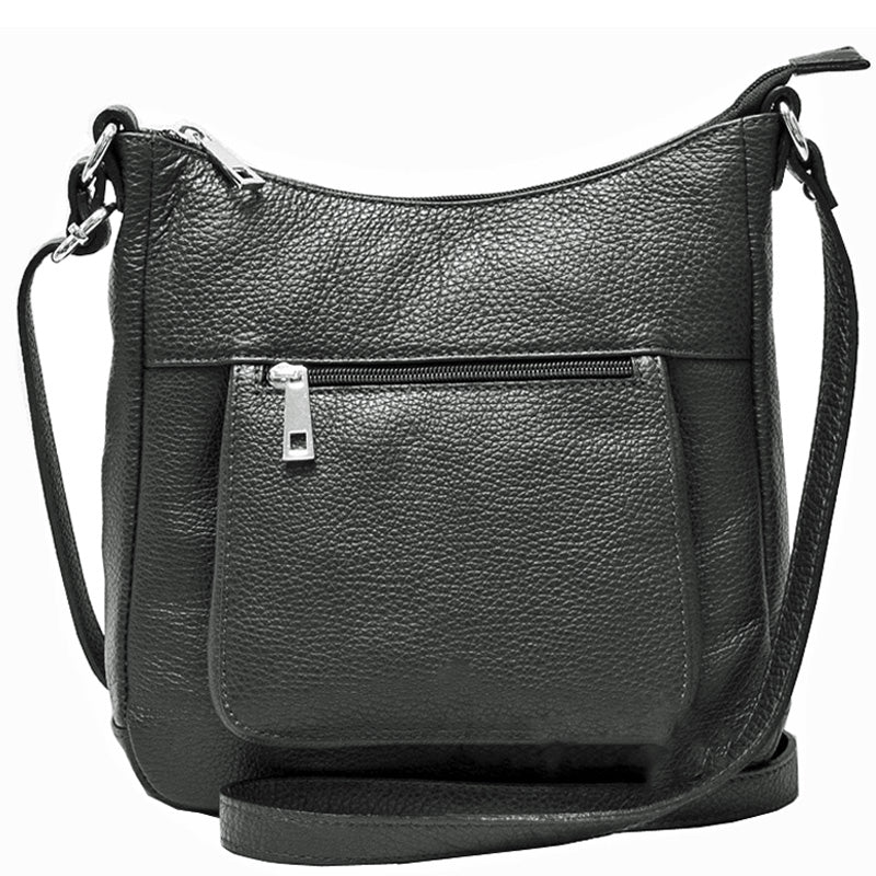 (b) Your Bag Heaven Black Leather Crossbody/Shoulder Bag