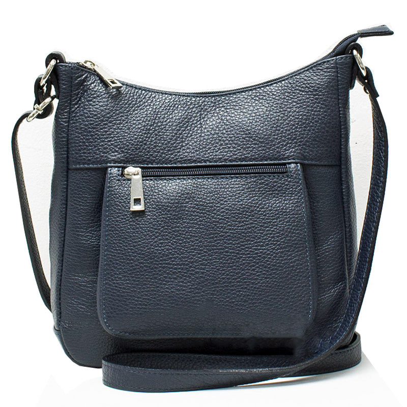 (b) Your Bag Heaven Navy Blue Leather Crossbody/Shoulder Bag
