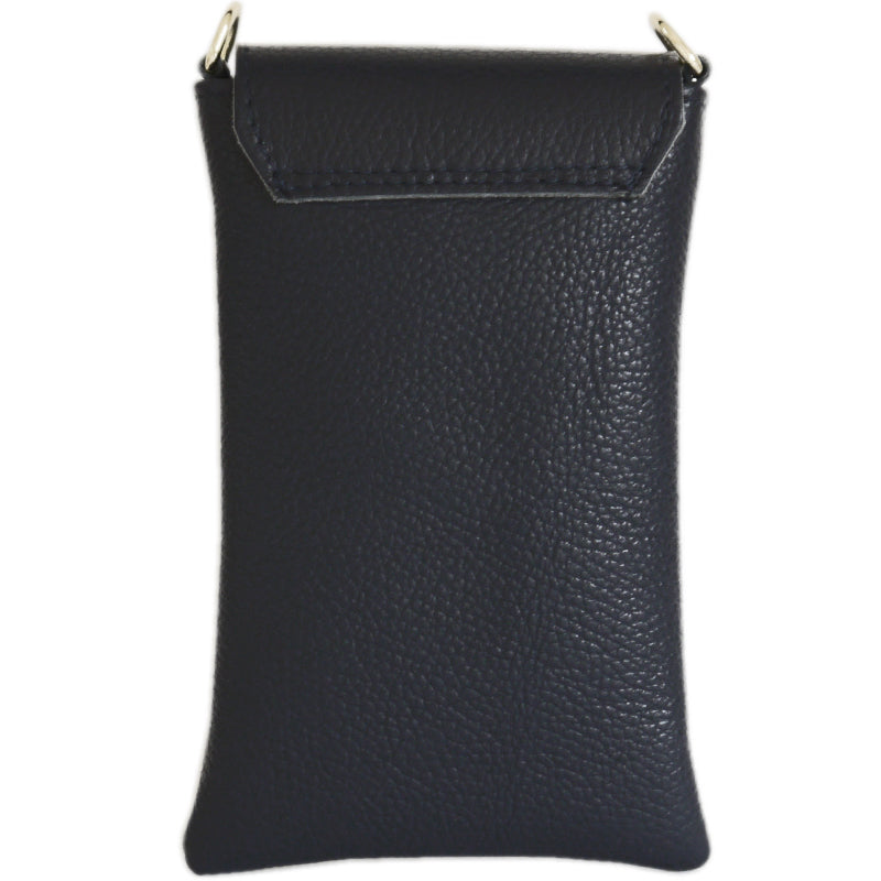 (b6c) Your Bag Heaven Black Leather Crossbody Shoulder Phone Bag