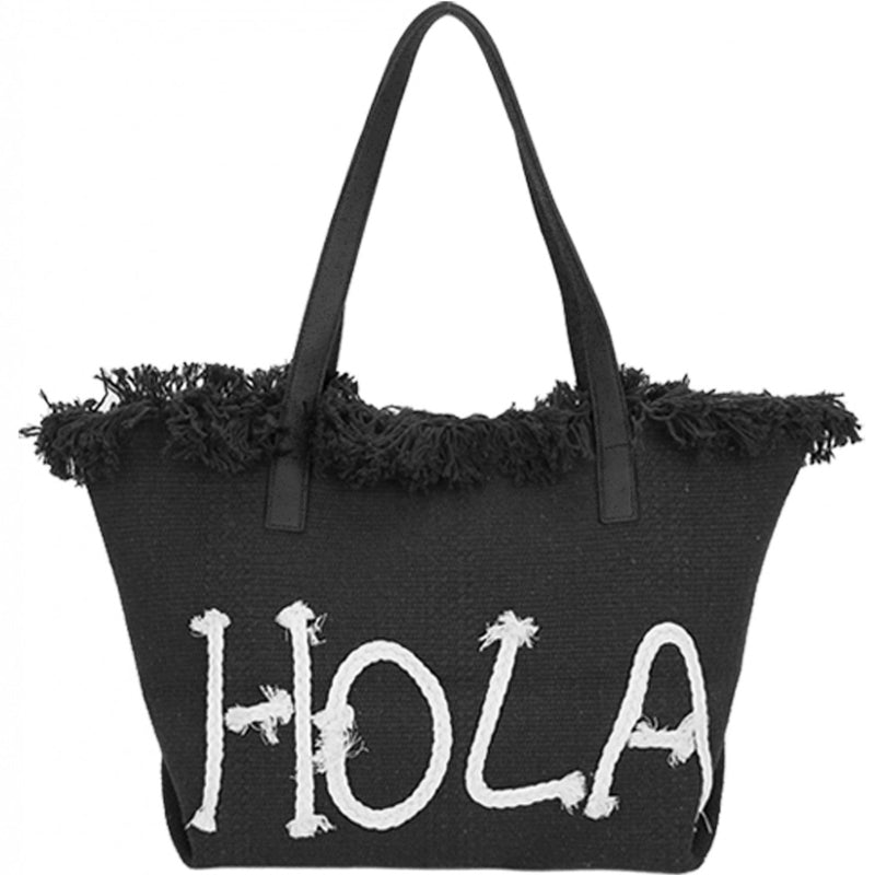 (a) Your Bag Heaven Black Shoulder Holiday Beach Bag