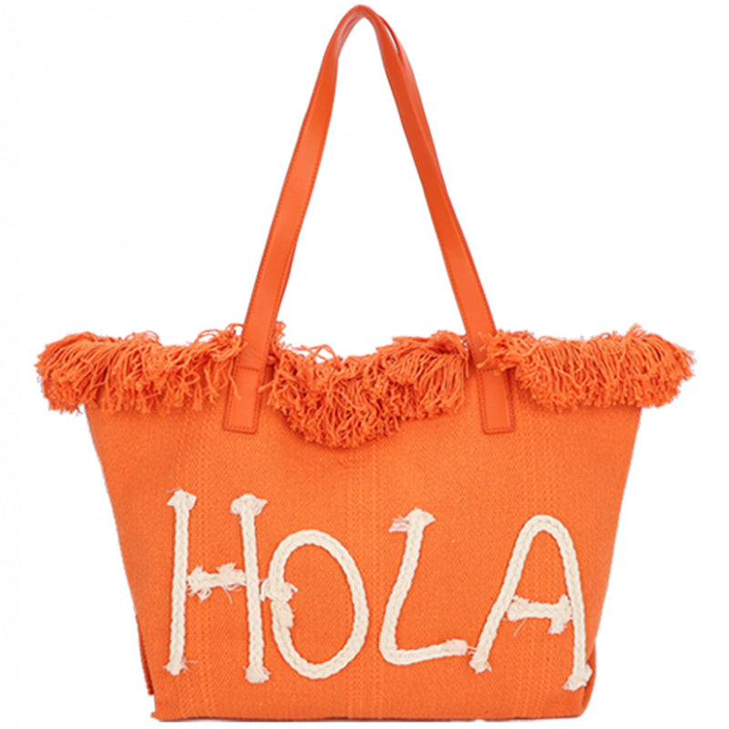 (a) Your Bag Heaven Orange Shoulder Holiday Beach Bag