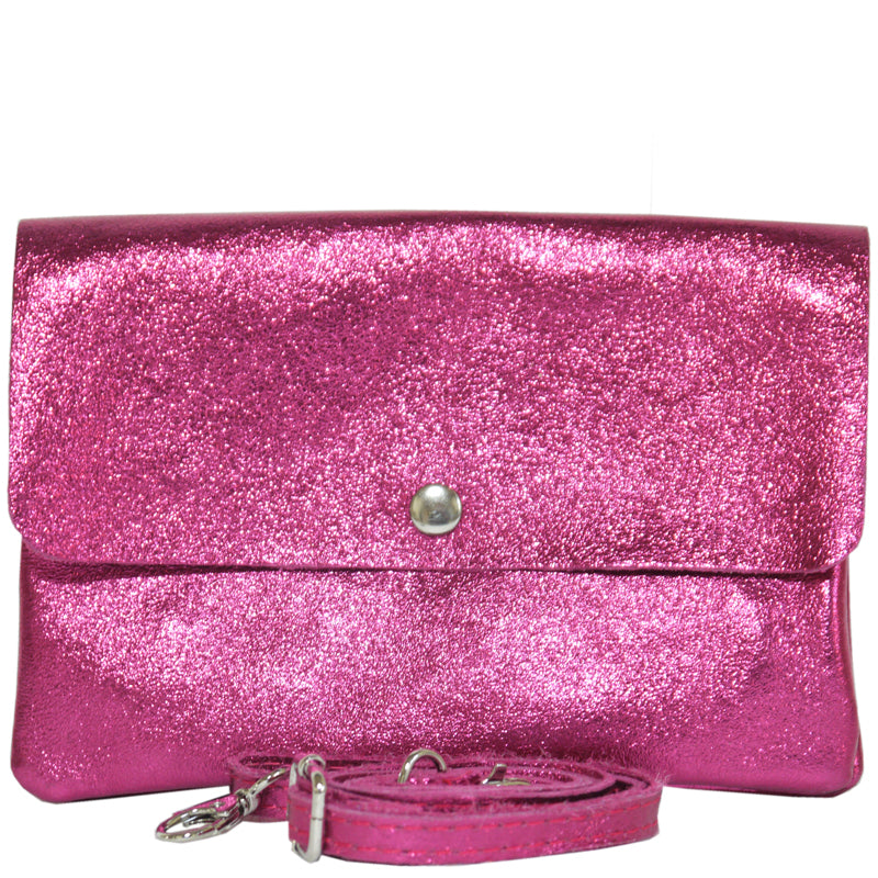 Hot Pink Plisse Slouchy Clutch Bag | PrettyLittleThing