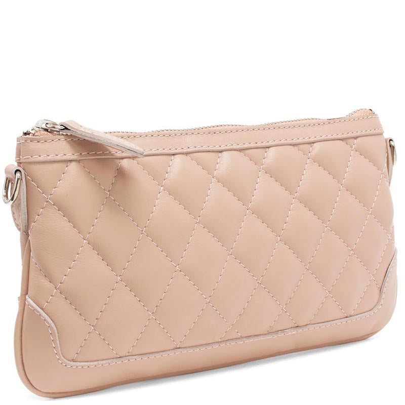 Your Bag Heaven (f3) Nude Pink Leather Clutch Bag Crossbody Bag Shoulder Bag