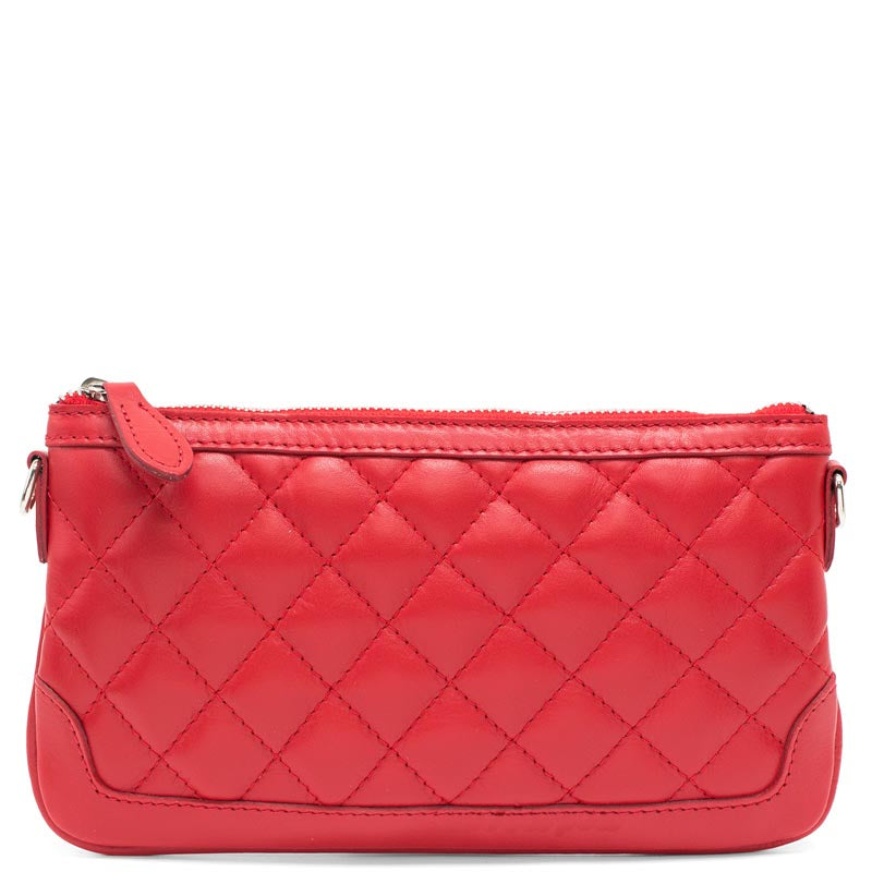 Your Bag Heaven (f3) Red Leather Clutch Bag Crossbody Shoulder Bag