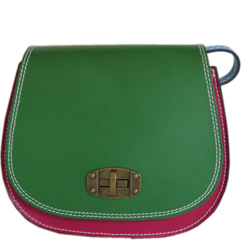 (a2) Your Bag Heaven Green Multi Leather Crossbody Shoulder Bag