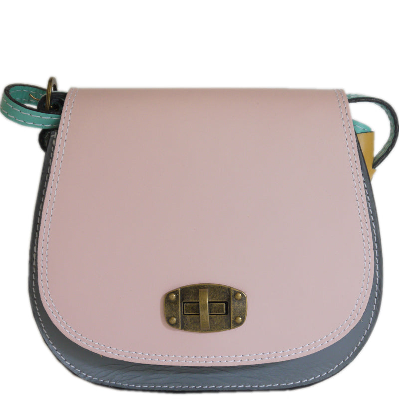 (a1a) Your Bag Heaven Pink Multi Leather Crossbody Shoulder Bag