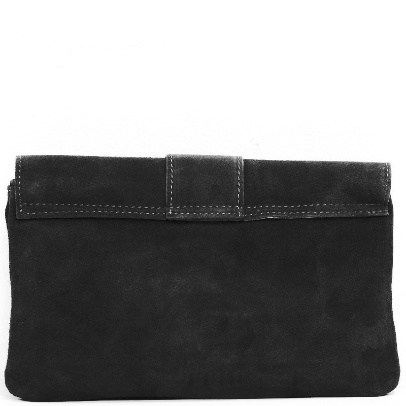 Your Bag Heaven (d) Suede Black Clutch Bag Cross Body Shoulder Bag