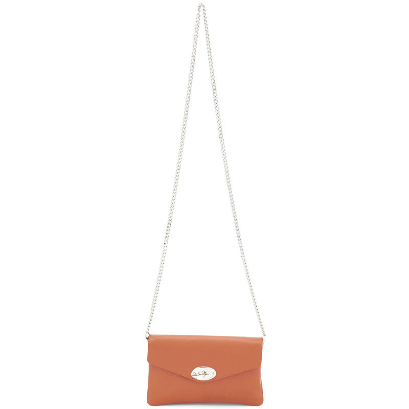 Your Bag Heaven (f7) Tan Leather Clutch Bag Crossbody Shoulder Bag