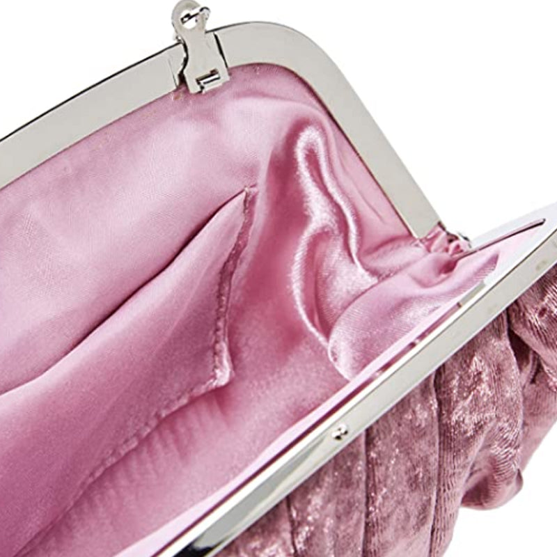 Your Bag Heaven a6d Pink Velvet Clutch Bag Evening Bag Shoulder Bag