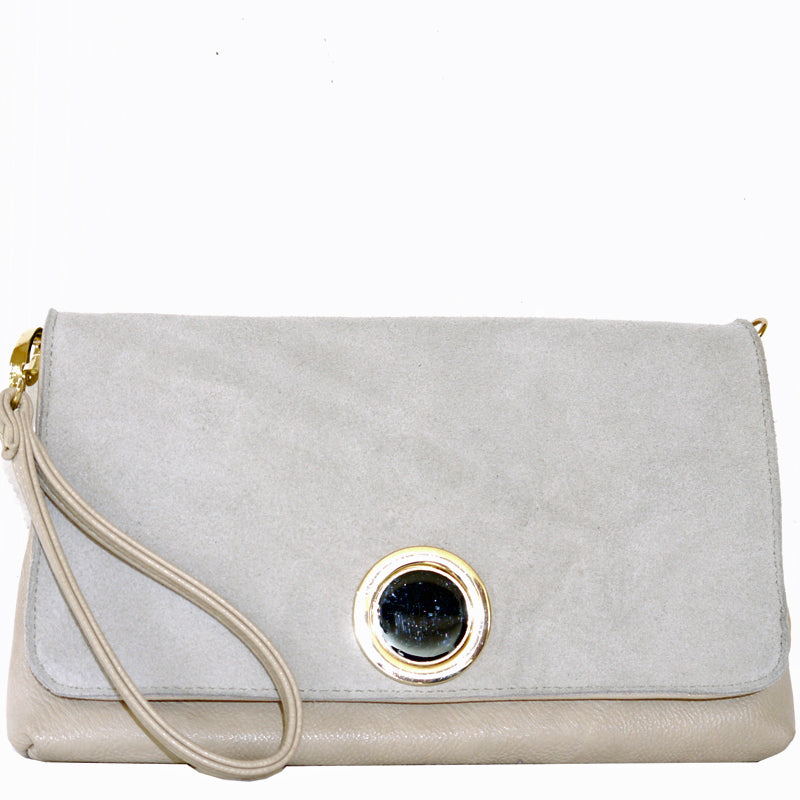 Malissa J Wrist Clutch Crossbody Shoulder Bag  Faux Leather Suede