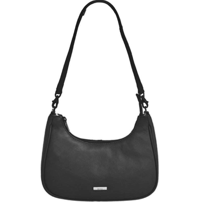Nova Leathers (a1) Black Soft Leather Crossbody Shoulder Bag