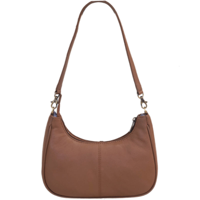 Nova Leathers (a1) Chestnut Soft Leather Crossbody Shoulder Bag