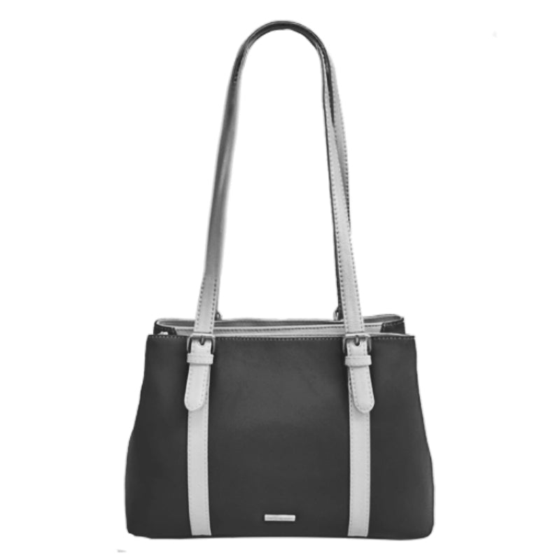 Nova Leathers (a1a) Black Soft Leather Three Quarter Shoulder Bag