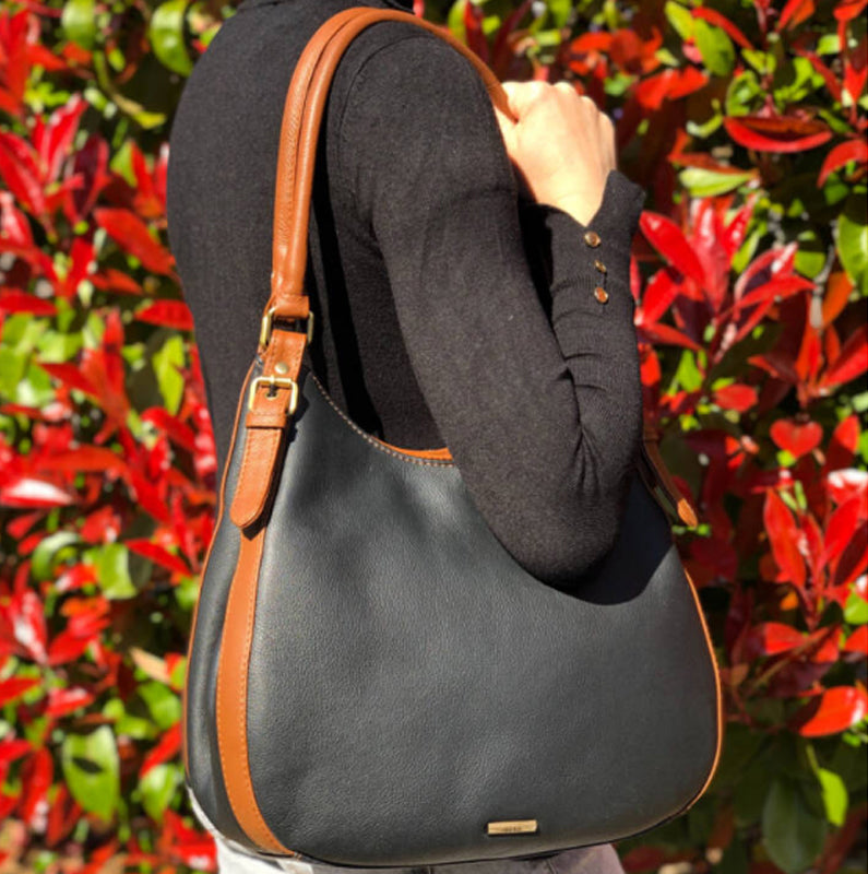 Nova Leathers (a) Chestnut Soft Leather Three Quarter Shoulder Bag