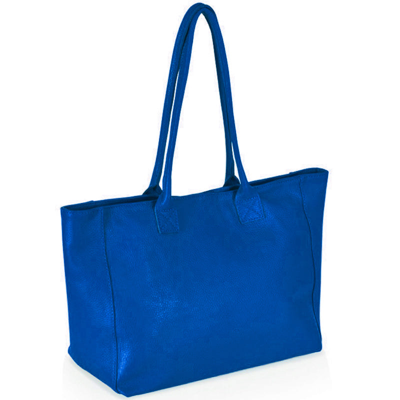 (b3) Your Bag Heaven Royal Blue Soft Leather Large Tote Bag Shopper Bag