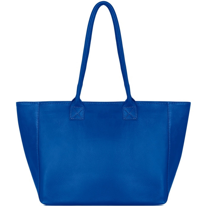 (b3) Your Bag Heaven Royal Blue Soft Leather Large Tote Bag Shopper Bag