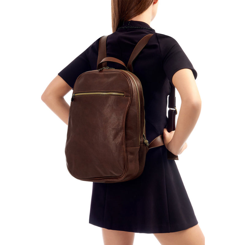 (1a) Your Bag Heaven Backpack Tan Leather