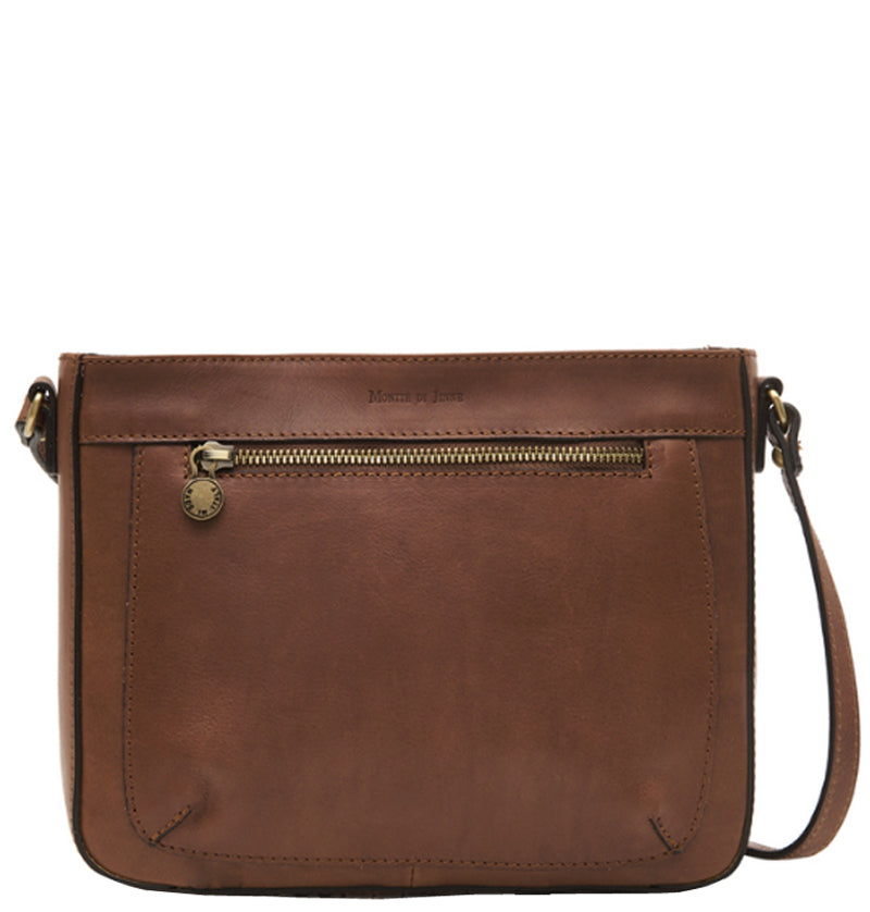 (a)Your Bag Heaven Premium Leather Tan Crossbody Shoulder Bag