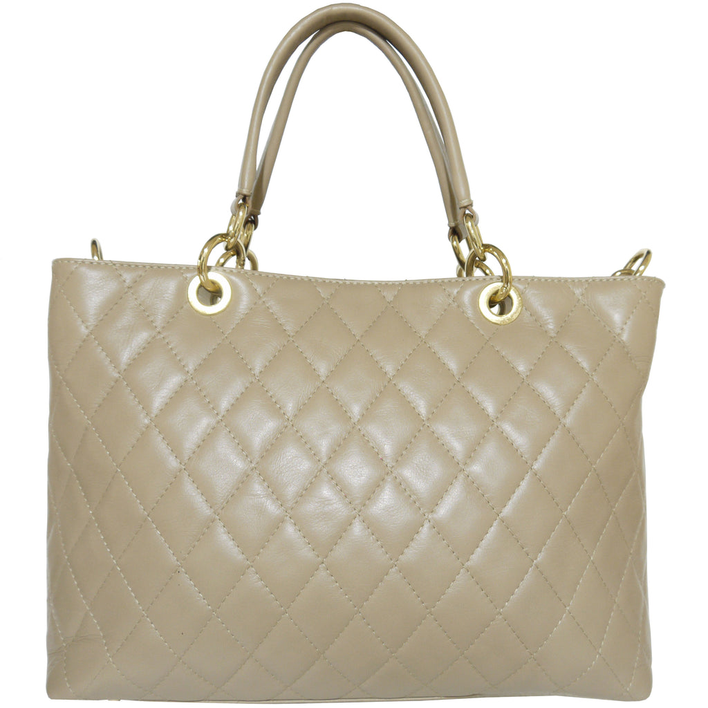 (b2a) Your Bag Heaven Premium Leather Light taupe Grab Crossbody Shoulder Bag