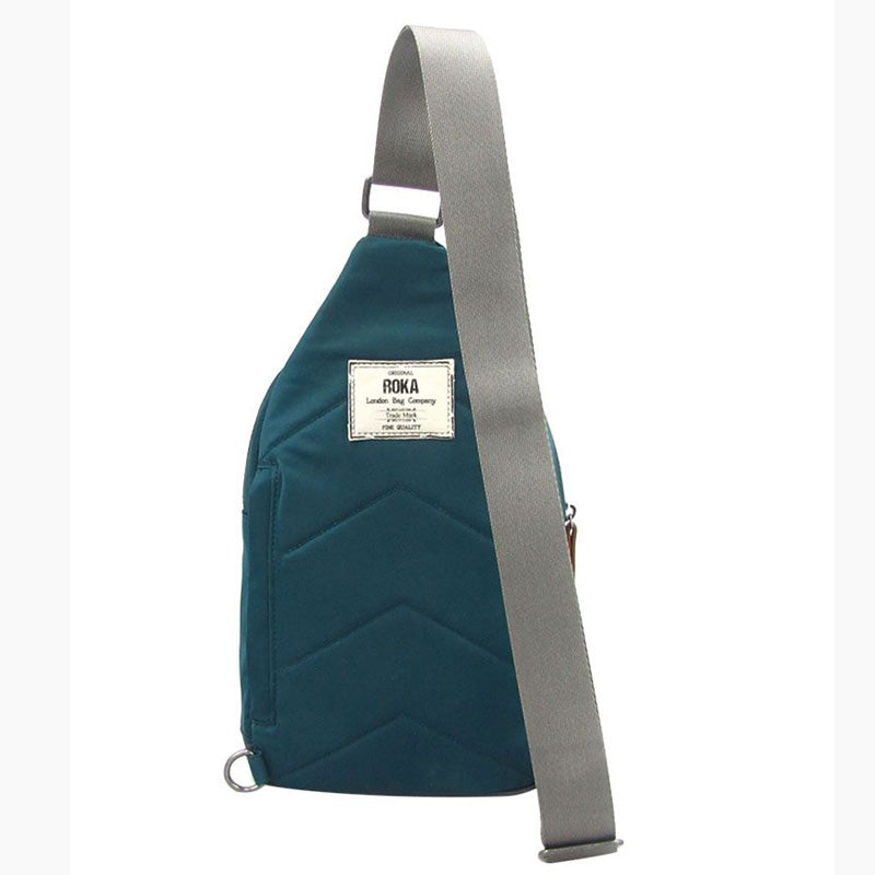 Roka Willesden Teal Crossbody Chest Pack Shoulder Bag Vegan Sustainable Product