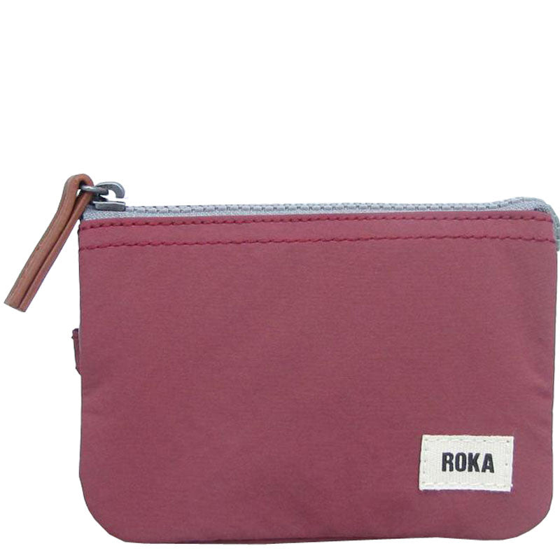 (a2) Roka Plum Three Section Coin Card Wallet Vegan Sustainable Produc ...