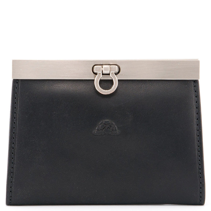 (a3) Bag Heaven Black Leather Card Coin Purse