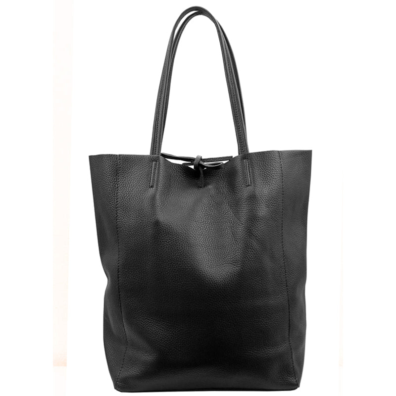 (b5) Your Bag Heaven Tote Bag Shopper Bag Black Soft Leather