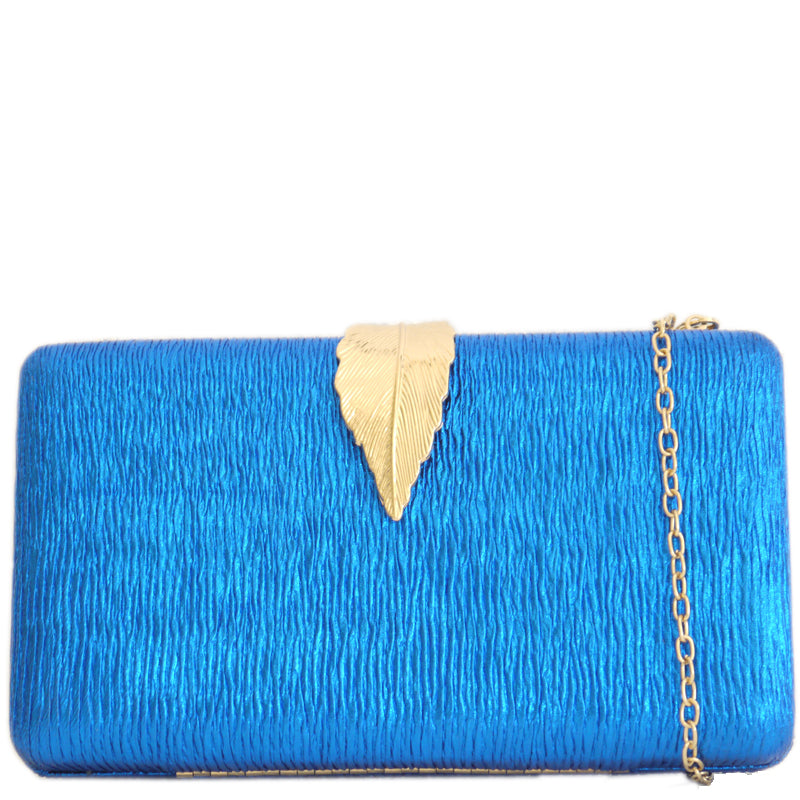 (b) Your Bag Heaven Sapphire Blue Clutch Evening Shoulder Bag