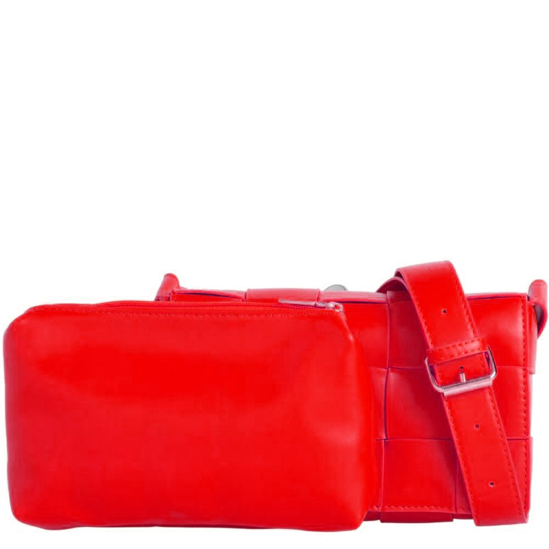 (a) Your Bag Heaven Red Shoulder Crossbody Bag