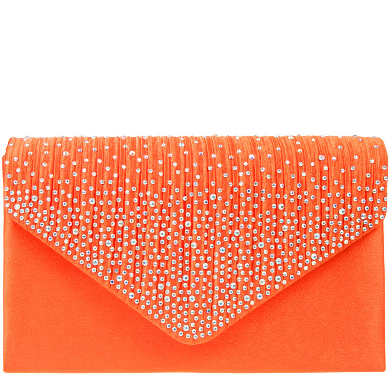 Your Bag Heaven b6 Orange Clutch Evening Shoulder Bag