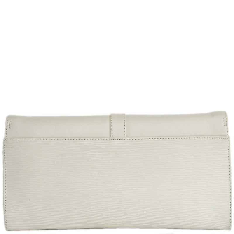 Your Bag Heaven (1e) Cream Leather Clutch Bag Shoulder Bag