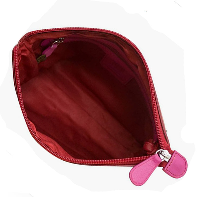 (b8) Your Bag Heaven Red Pink Leather Crossbody Shoulder Bag