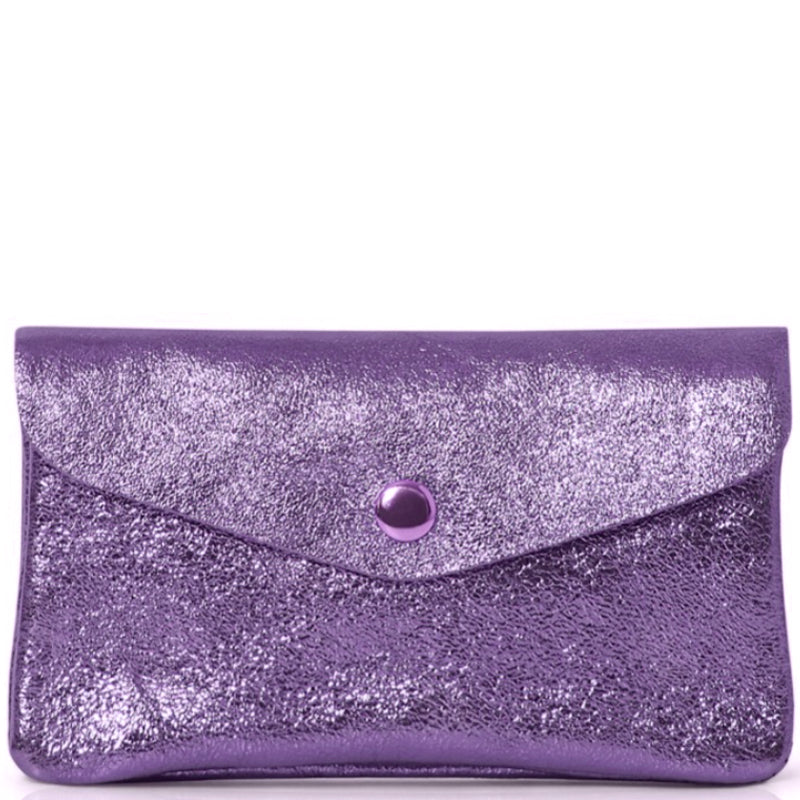 (a2) Your Bag Heaven Metallic Purple Leather Purse