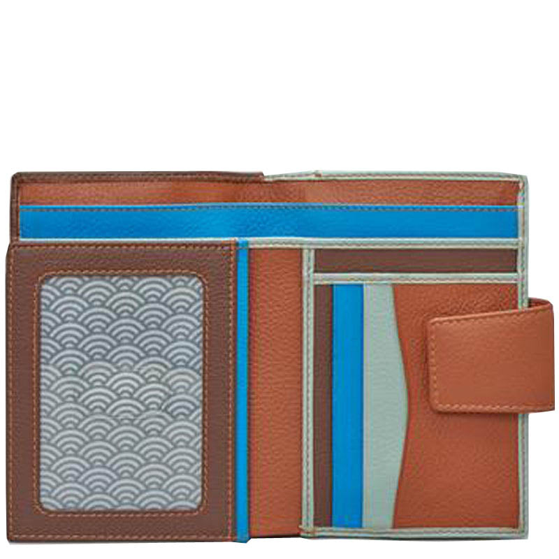 Yoshi (c4) Brown Multi Leather Zip Around Wallet Purse