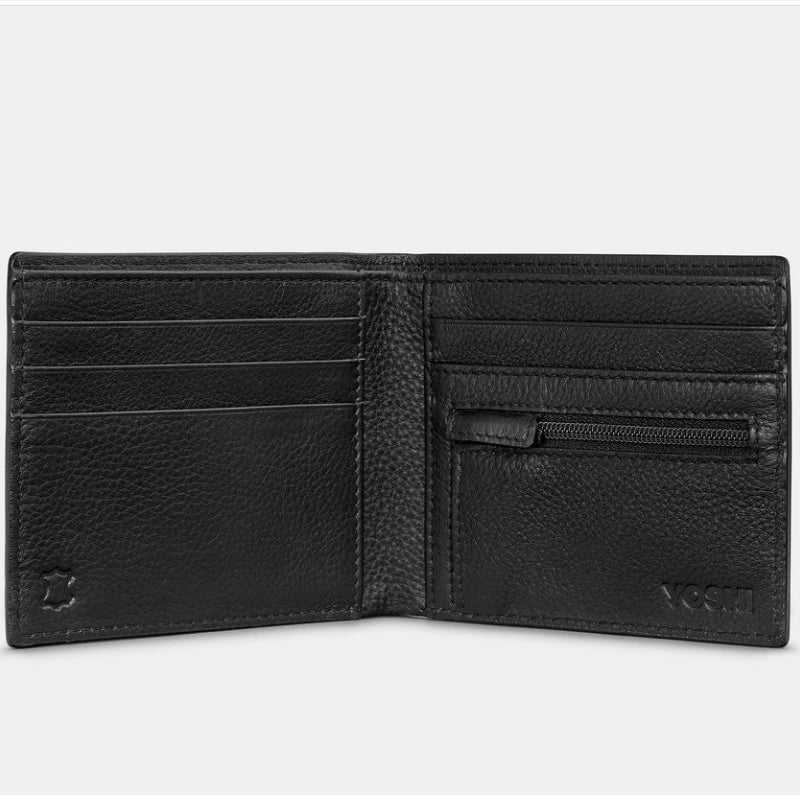 Yoshi (c6) Black Multi Leather Mens Wallet