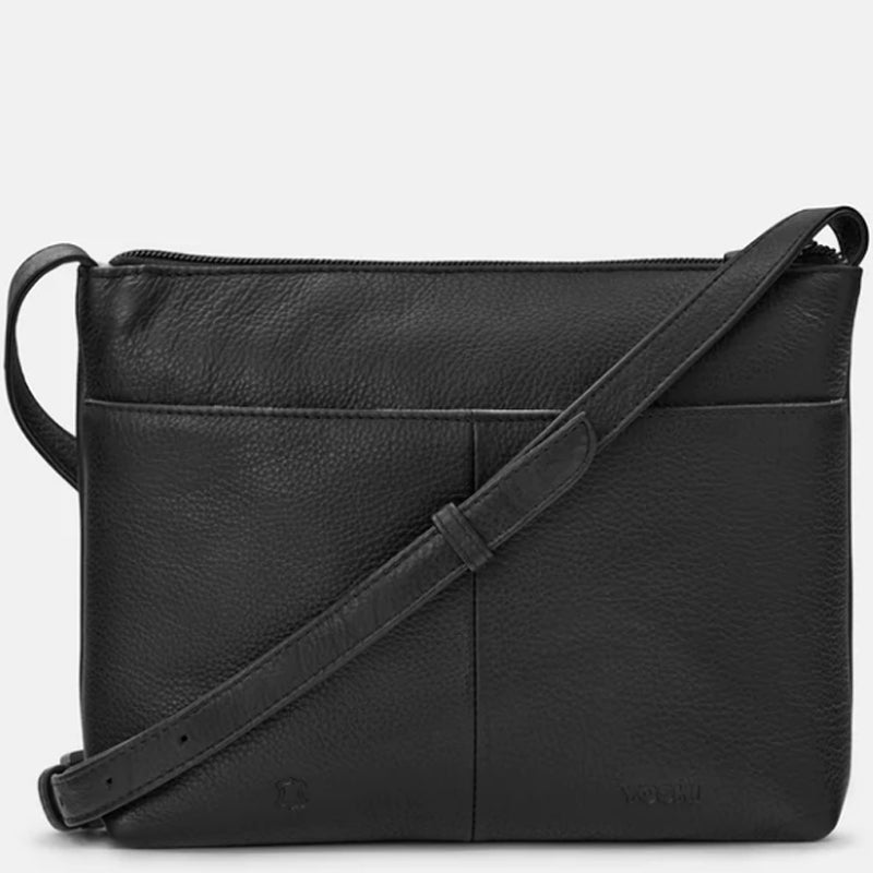 Yoshi (a6) Black Multi Soft Leather Crossbody Shoulder Bag