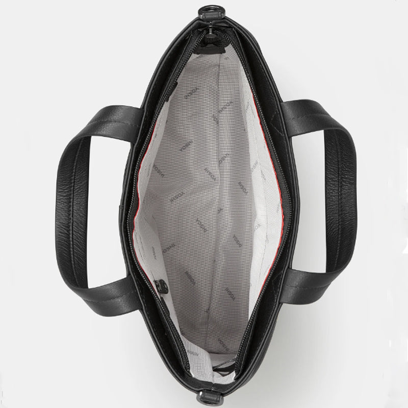 a1 Yoshi Black Soft Leather Grab Crossbody Shoulder Multiway Bag