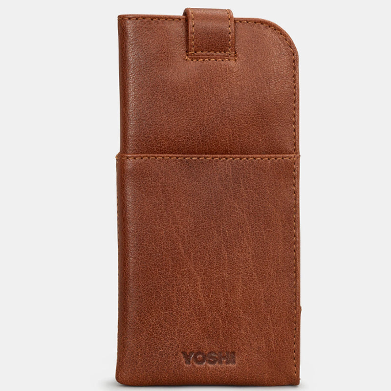 Yoshi (a1) Brown Leather Tweed Glasses Sunglasses Case